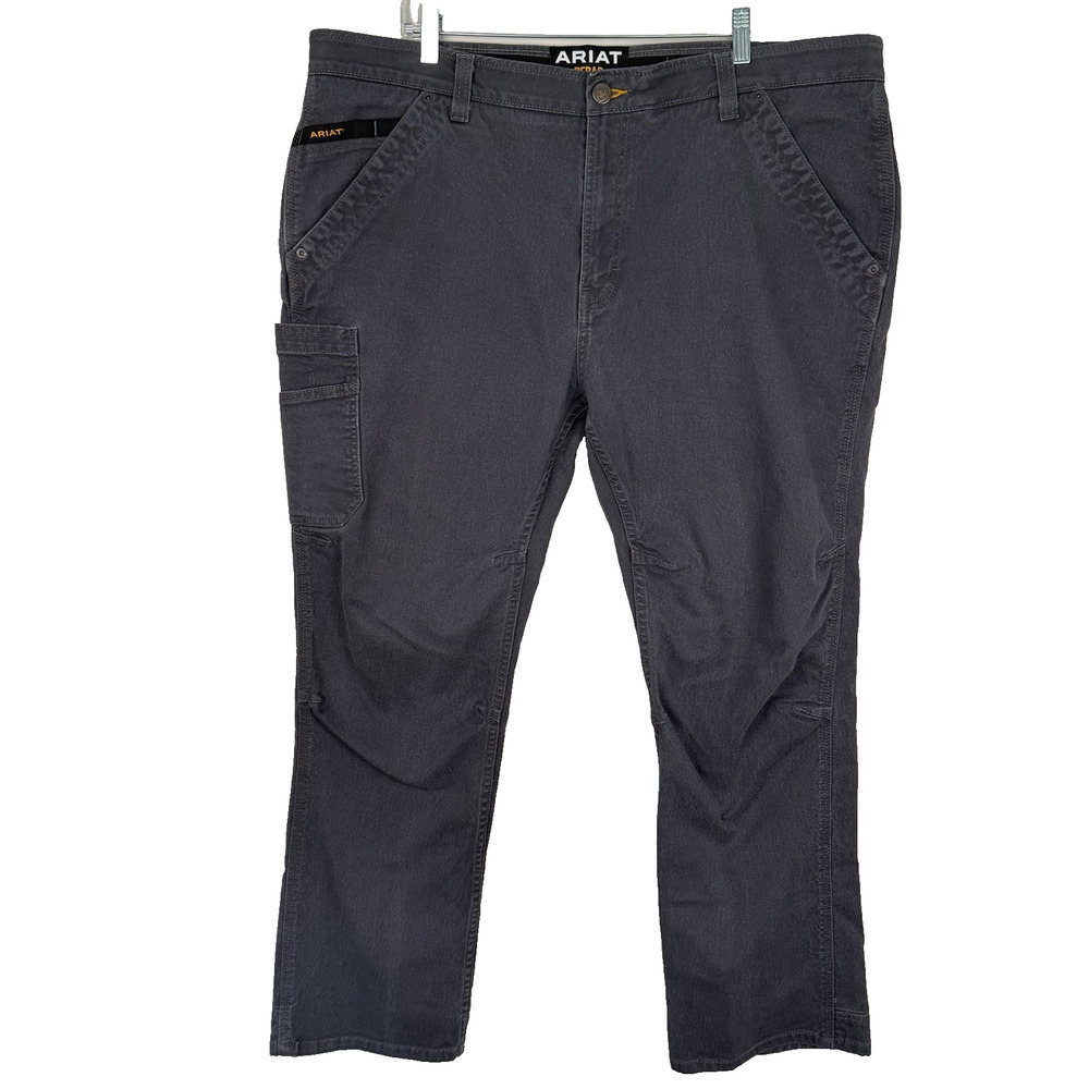 Ariat Rebar M4 Relaxed DuraStretch Pants Men’s 42x32 Gray Dungaree Boot Cut Work